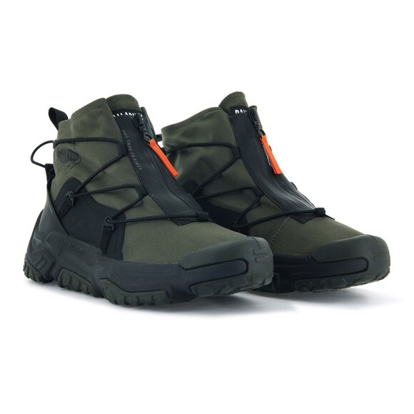 New Palladium OFF-GRID HI ZIP WATERPROOF Boots Sneakers Men 8 Women 9.5 Green - Picture 1 of 8